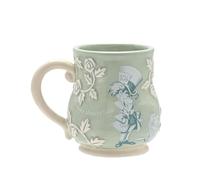 Disney - Taza de cerámica verde en relieve de Alicia en el país de las maravillas - Sombrerero loco - Decoración y artículos para el hogar para cocina, fiesta en el jardín, servir y cenar, 10 cm de