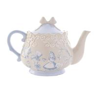 Disney Alicia en el país de las maravillas - Tetera de cerámica, diseño de Alicia, sombrerero loco y rosas - Decoración y artículos para el hogar para decoración de fiestas en el jardín, hosting,