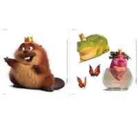 Disney and Pixar Hoppers Queens and King - 2 hojas 30 x 30 cm - Komar - Pegatinas de pared, pegatinas de pared, pegatinas de pared, de castor, decoración de habitación infantil