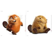 Disney and Pixar Hoppers Two on a Mission - 2 hojas 30 x 30 cm - Komar - Pegatinas de pared, pegatinas de pared, de castor, decoración de habitación infantil