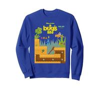 Disney and Pixar’s A Bug’s Life Retro 8-bit Video Game Sudadera, Unisex para Adultos, Azul Real, S