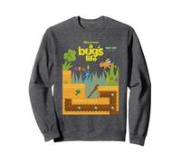 Disney and Pixar’s A Bug’s Life Retro 8-bit Video Game Sudadera, Unisex para Adultos, Jaspeado Oscuro, XXL
