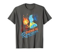 Disney and Pixar’s Elemental Chemical Reaction Ember & Wade Camiseta, Hombre, Asfalto, 4XL