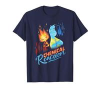 Disney and Pixar’s Elemental Chemical Reaction Ember & Wade Camiseta, Hombre, Azul Marino, M