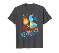 Disney and Pixar’s Elemental Chemical Reaction Ember & Wade Camiseta, Hombre, Jaspeado Oscuro, 4XL