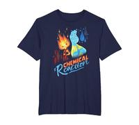 Disney and Pixar’s Elemental Chemical Reaction Ember & Wade Camiseta, Hombre Tallas Grandes, Azul Marino, 6X Alto