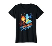 Disney and Pixar’s Elemental Chemical Reaction Ember & Wade Camiseta, Mujer, Negro, XL