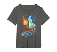 Disney and Pixar’s Elemental Chemical Reaction Ember & Wade Camiseta, Mujer Tallas Grandes, Asfalto, 3XL Grande