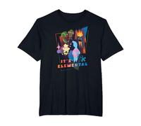 Disney and Pixar’s Elemental It’s Elemental Characters Camiseta, Hombre Tallas Grandes, Negro, 2X Alto