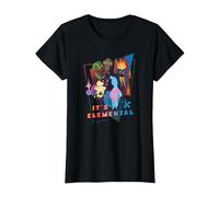 Disney and Pixar’s Elemental It’s Elemental Characters Camiseta, Mujer, Negro, XS