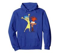 Disney and Pixar’s Inside out 2 Toony Colors Joy & Anxiety Sudadera con Capucha, Unisex para Adultos, Azul Real, XXL