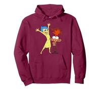 Disney and Pixar’s Inside out 2 Toony Colors Joy & Anxiety Sudadera con Capucha, Unisex para Adultos, Granate, XXL