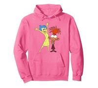 Disney and Pixar’s Inside out 2 Toony Colors Joy & Anxiety Sudadera con Capucha, Unisex para Adultos, Rosa Brillante, XXL