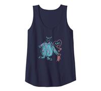 Disney and Pixar’s Monsters, Inc. Sulley Kitty and Boo Camiseta sin Mangas, Mujer, Azul Marino, M