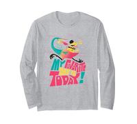 Disney and Pixar’s Up Kevin Dug My Favorite Day is Today Manga Larga, Unisex para Adultos, Gris Jaspeado, XXL