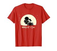 Disney and Pixar’s Wall-E and Eve Holiday Camiseta, Hombre, Rojo, S