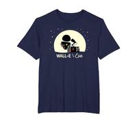Disney and Pixar’s Wall-E and Eve Holiday Camiseta, Hombre Tallas Grandes, Azul Marino, 5X Alto