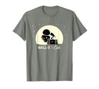 Disney and Pixar’s Wall-E and Eve Holiday Camiseta, Hombre, Verde Militar Jaspeado, L