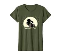 Disney and Pixar’s Wall-E and Eve Holiday Camiseta, Mujer, Verde Oliva, XS