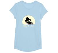 Disney and Pixar’s Wall-E and Eve Holiday Camiseta, Niñas, Azul Bebé, XS
