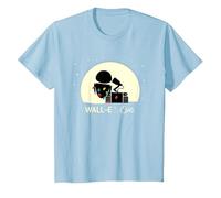 Disney and Pixar’s Wall-E and Eve Holiday Camiseta, Niños, Azul Bebé, 4 años