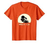 Disney and Pixar’s Wall-E and Eve Holiday Camiseta, Niños, Naranja, 8 años