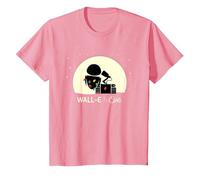 Disney and Pixar’s Wall-E and Eve Holiday Camiseta, Niños, Rosado, 6 años