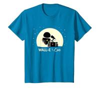 Disney and Pixar’s Wall-E and Eve Holiday Camiseta, Niños, Zafiro, 10 años