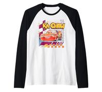 Disney and Pixar's Cars Lightning Mcqueen Ka-Chow Art Camiseta Manga Raglan
