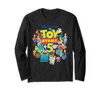 Disney and Pixar's Toy Story 5 Logo & Character Collage Manga Larga