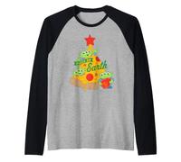 Disney and Pixar's Toy Story Aliens Christmas Pizza on Earth Camiseta Manga Raglan