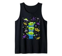 Disney and Pixar's Toy Story Pizza Planet Aliens Collage Camiseta sin Mangas