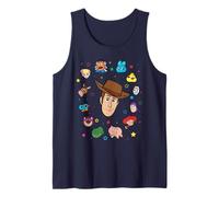 Disney and Pixar's Toy Story Sheriff Woody Big Face Collage Camiseta sin Mangas