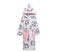 Disney Aristocats Marie - Albornoz para niñas, bata de baño con capucha y forro polar, blanco, 4 años