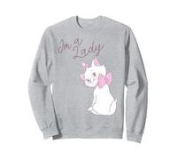 Disney Aristocats Marie I'm A Lady Portrait Sudadera, Unisex para adultos, Gris Jaspeado, S