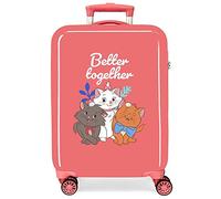 Disney Aristogatos Maleta de cabina Roja 38x55x20 cms Rígida ABS Cierre de combinación lateral 34L 2 kgs 4 Ruedas dobles Equipaje de Mano