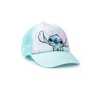 Disney Lilo & Stitch - Gorra de béisbol ajustable para niñas en azul claro, gorra de uso casual con gráfico de puntada, mercancía de puntada, protección solar trasera de malla, accesorio de personaje