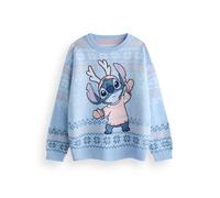 Disney Azul Stitch Jersey de Navidad Mujeres