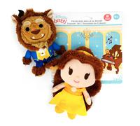 Disney Baby Cuteeze La Bella y la Bestia - Juego de 2 peluches de Bella y la Bestia para beb s, ni os y ni as (7 pulgadas)