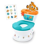 Disney Baby Finding Nemo My Size Orinal 2 en 1 Sistema de orinal para niños pequeños con sonidos de descarga realistas, protector contra salpicaduras, asiento extraíble, incluye 12 calcomanías, a