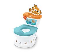Disney Baby Finding Nemo My Size Orinal 2 en 1 Sistema de orinal para niños pequeños con sonidos de descarga realistas, protector contra salpicaduras, asiento extraíble, incluye 12 calcomanías, a