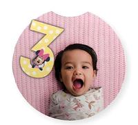 Disney Baby Milestone Month Girls Minnie Mouse Jumbo Newborn to 12 Months First Year Number Set for Taking Pictures Facebook Baby Album Scrapbook Memory Books