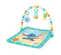 Disney Baby Stitch Alfombra de actividades Island Adventure de Bright Starts, 3 Juguetes Sensoriales, Fácil de Limpiar, Unisex, Recién Nacido en Adelante