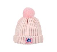 Disney Baby Stitch Gorro para Bebe Niñas, Gorra de Punto Diseño Gorro Pom Pom Invierno Infantil, Regalo para Niñas | Rosa