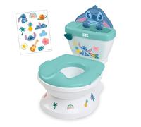 Disney Baby Stitch My Size Orinales Infantiles de Bright Starts, Orinal Bebé 2 en 1 con Sonido de Descarga, Asiento Extraíble y Pegatinas, Para Niños Desde 18 Meses