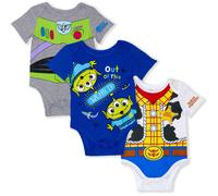 Disney Baby Toy Story Mickey Mouse Cars Winnie the Pooh, paquete de 3 monos para reciιn nacidos y bebιs