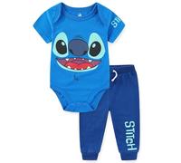 Disney Babys Short Sleeve Romper with Jog Pants, Lilo and Stitch Set