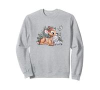 Disney Bambi and Thumper Snuggles Sudadera, Unisex para Adultos, Gris Jaspeado, XL