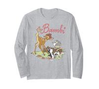 Disney Bambi Thumper Flower Simple Retrait Logo Manga Larga