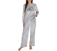Disney Bambi Thumper Pijama de Dos Piezas de Mujer, Pantalones Anchos, Set para Dormir (FR/ES, Letras, XS, Regular, Regular, B)